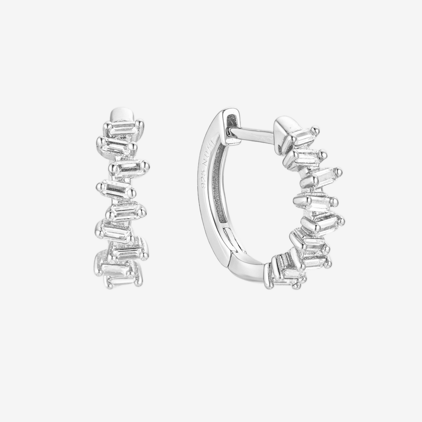 Crystal Hoop - Argento