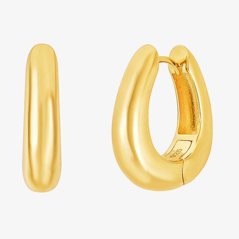 Drop Hoop Large - Oro 18K