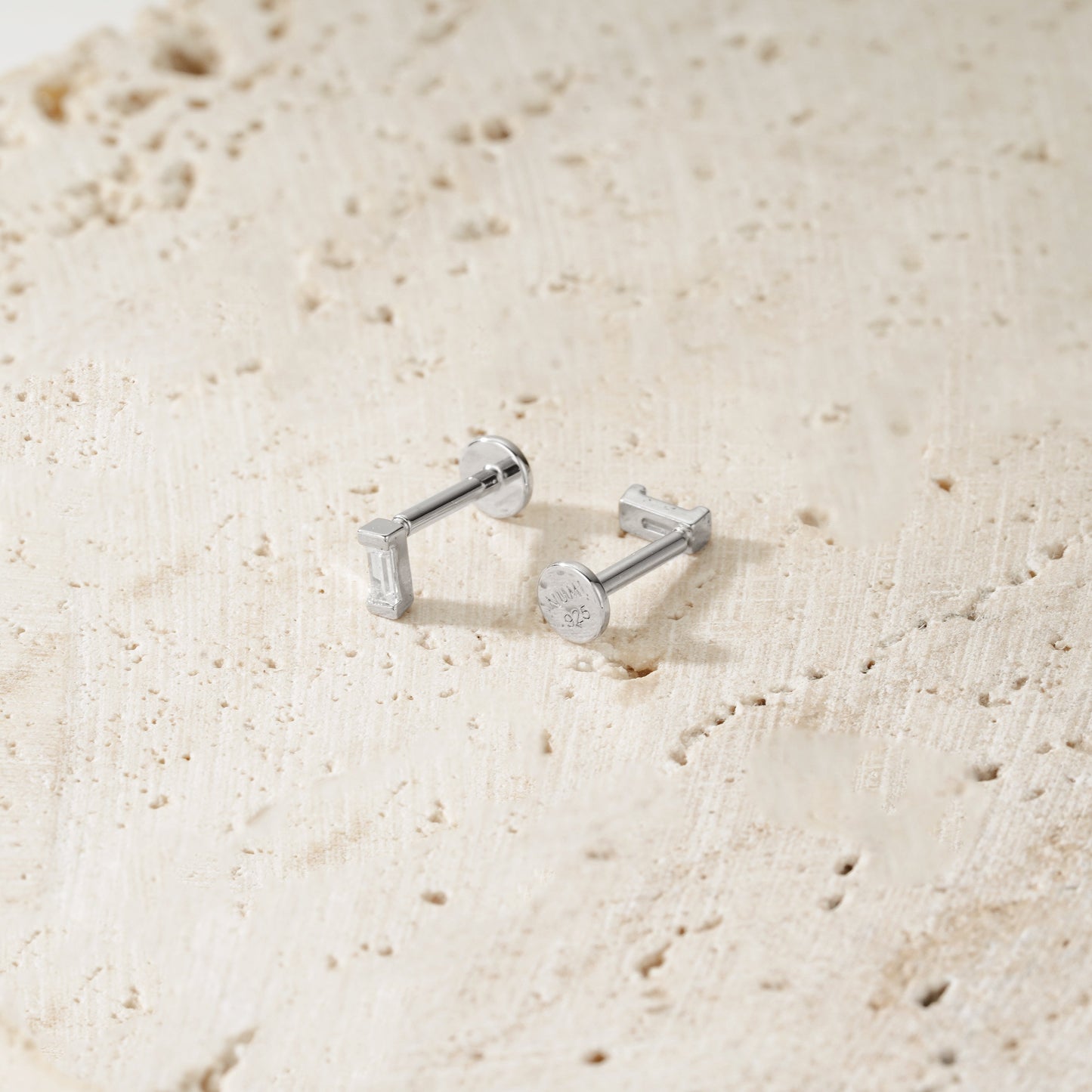 Baguette Piercing - Argento Rodiato