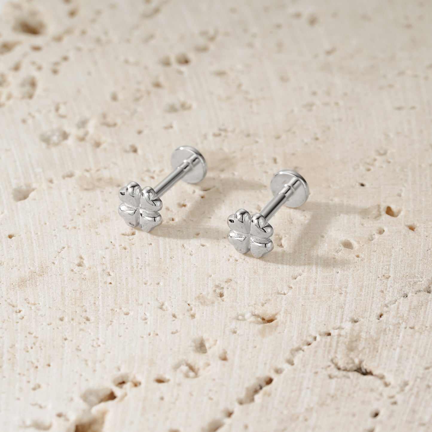 Clover Piercing - Argento Rodiato