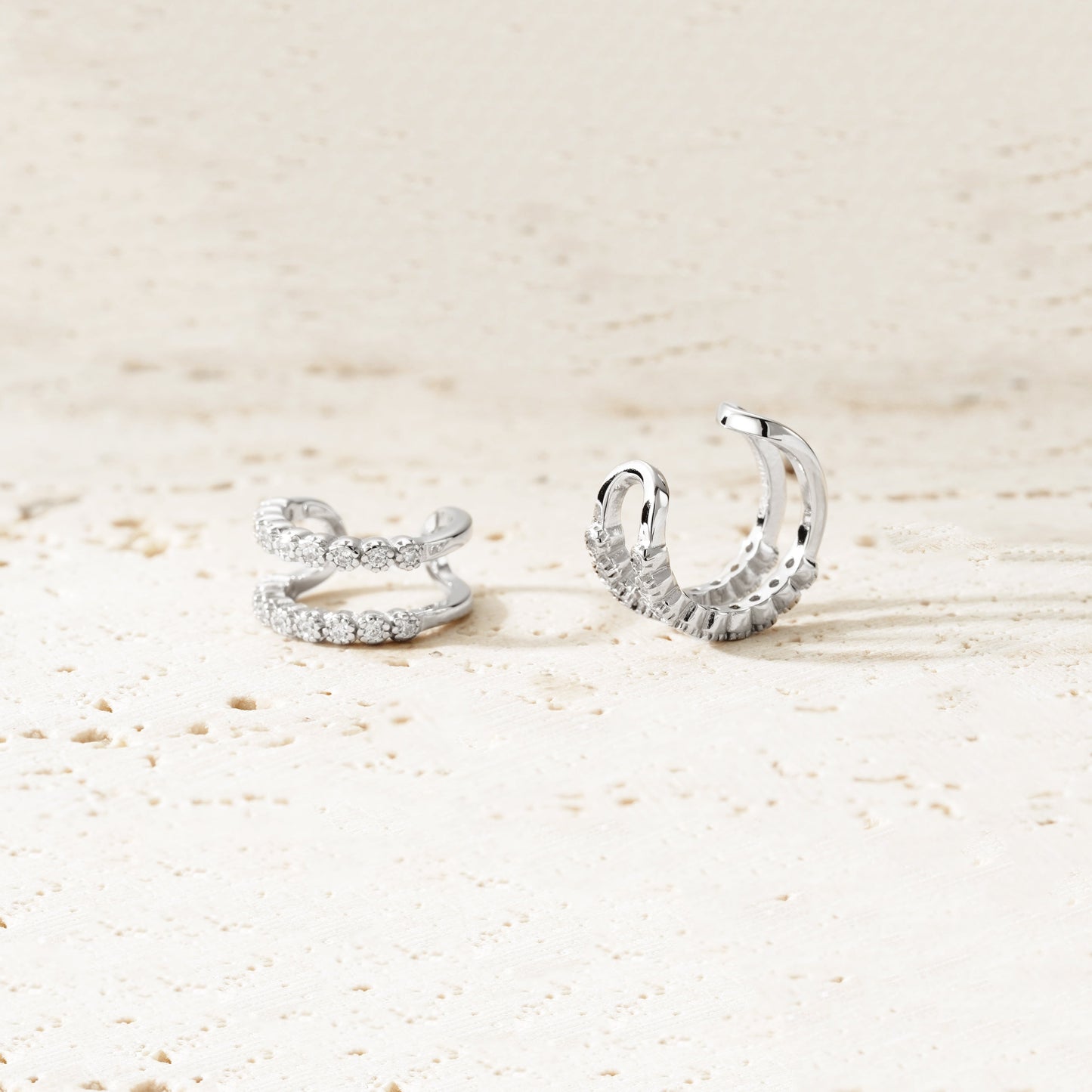 Double Earcuff - Argento