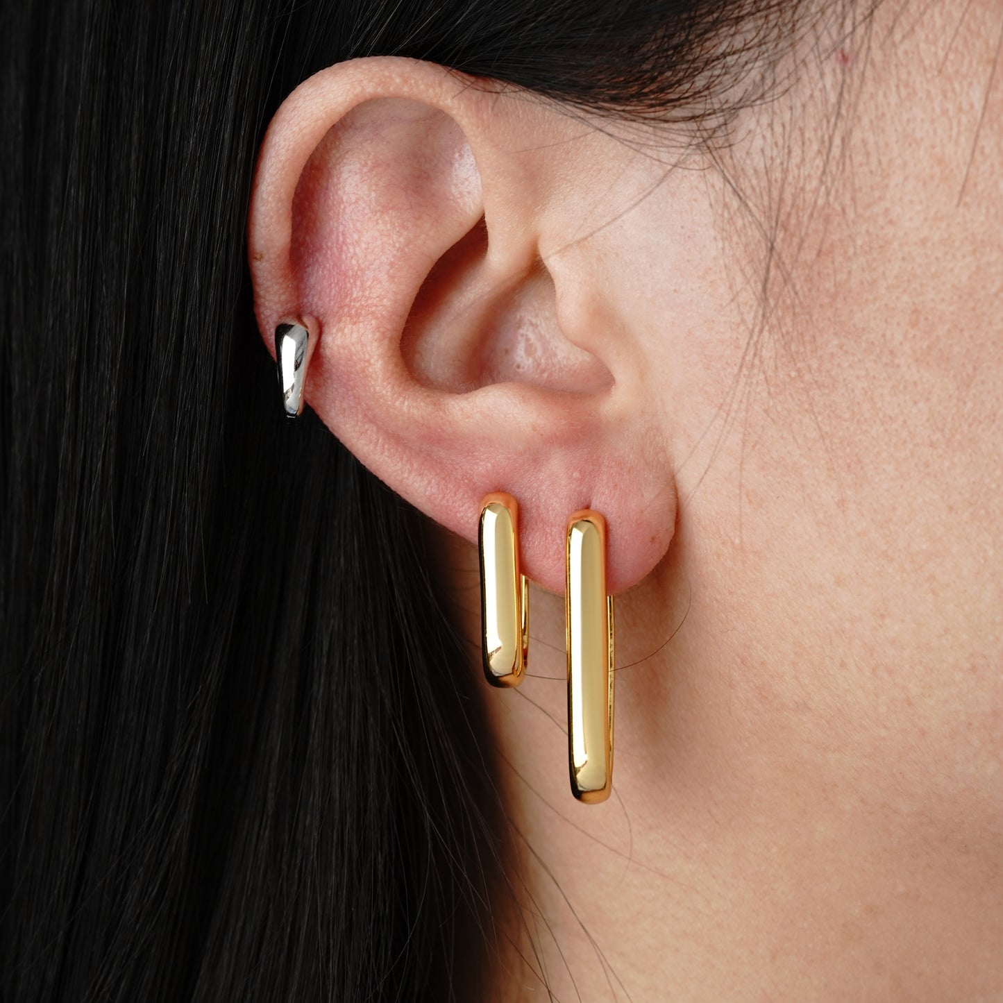 Clip Hoop Bold Large - Oro 18K