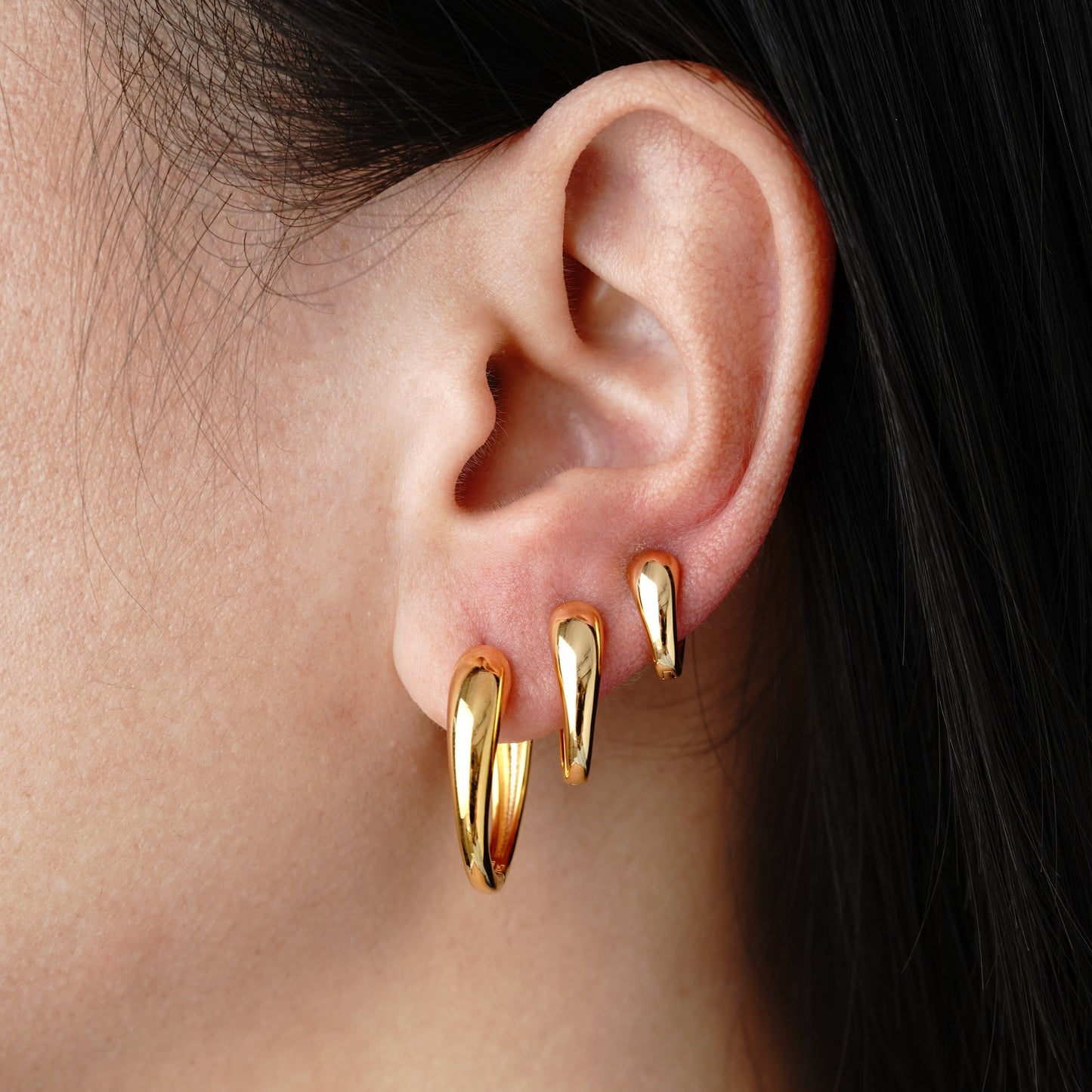 Luxe Hoop Medium - Oro 18K