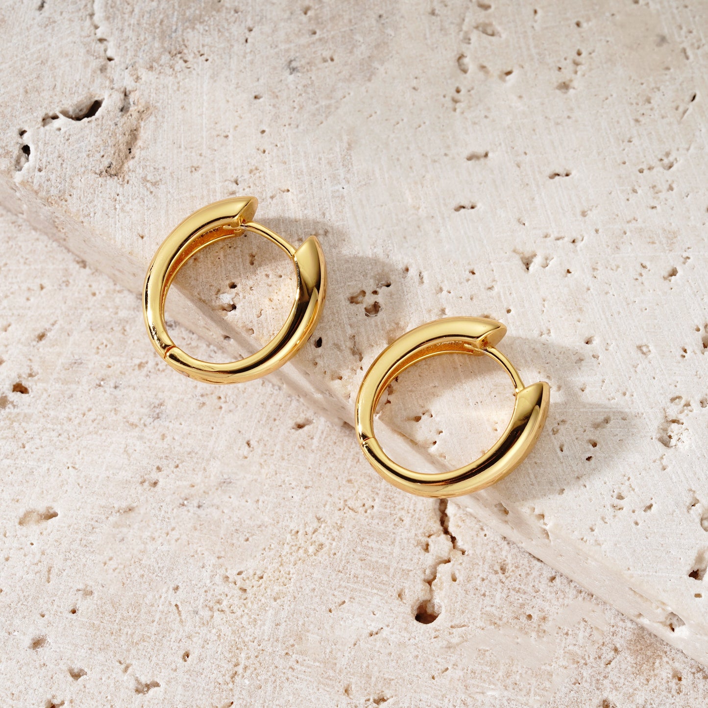 Luxe Hoop Large - Oro 18K