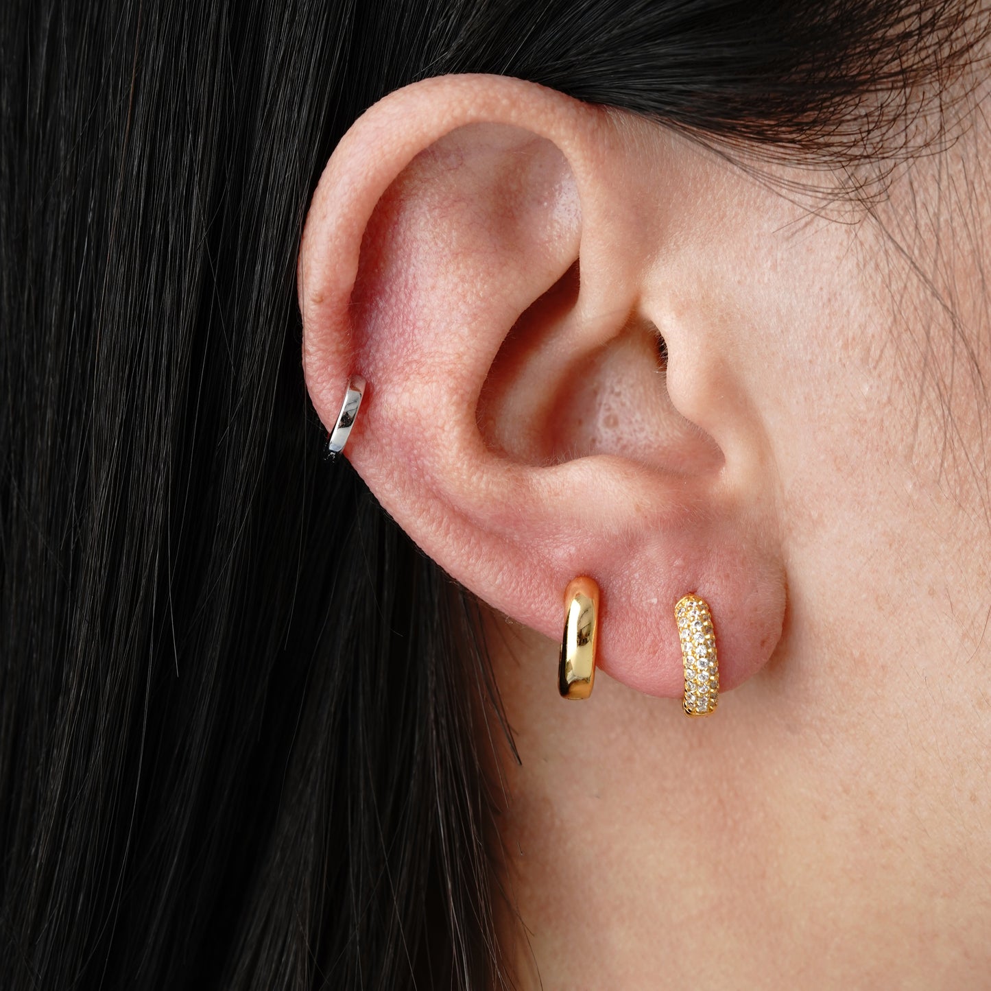 Tube Hoop Mini - Oro 18K