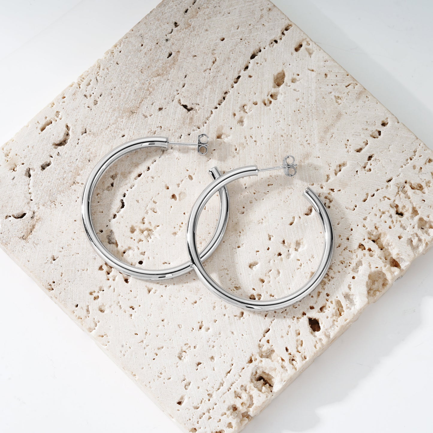 Thin Hoop Large - Argento