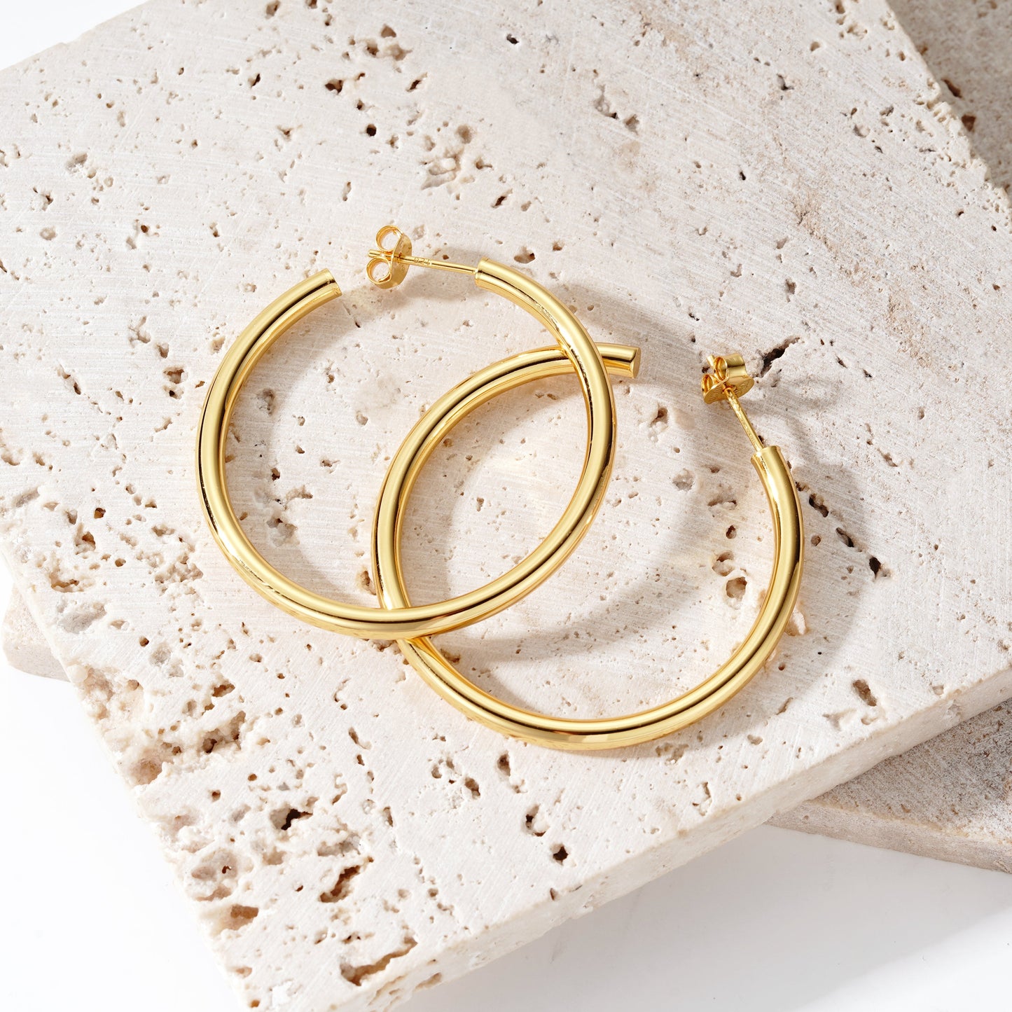 Thin Hoop Large - Oro 18K