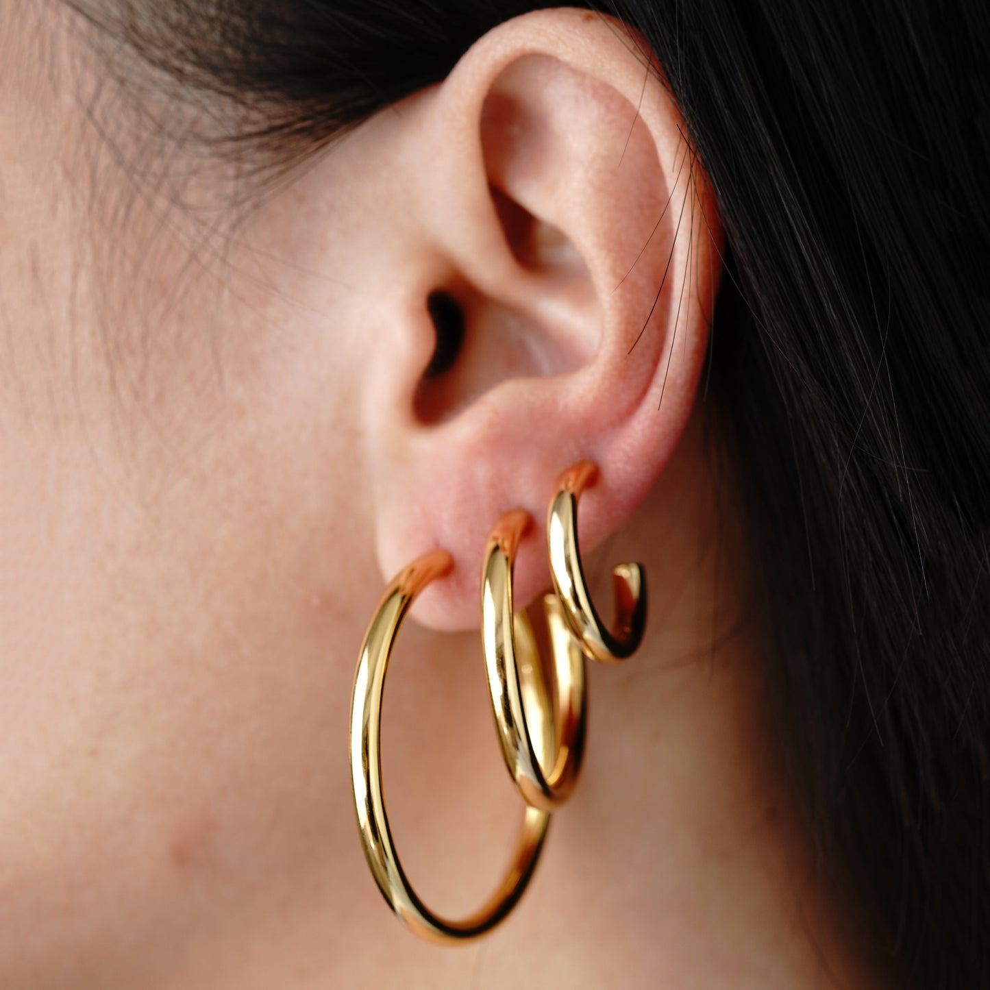 Thin Hoop Large - Oro 18K