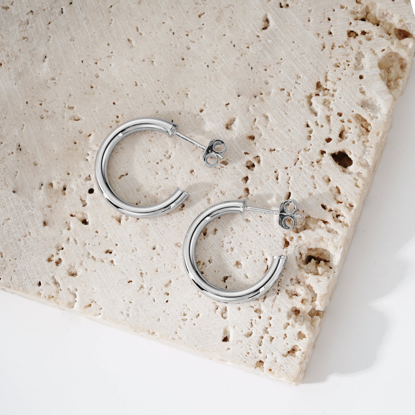 Thin Hoop Small - Argento