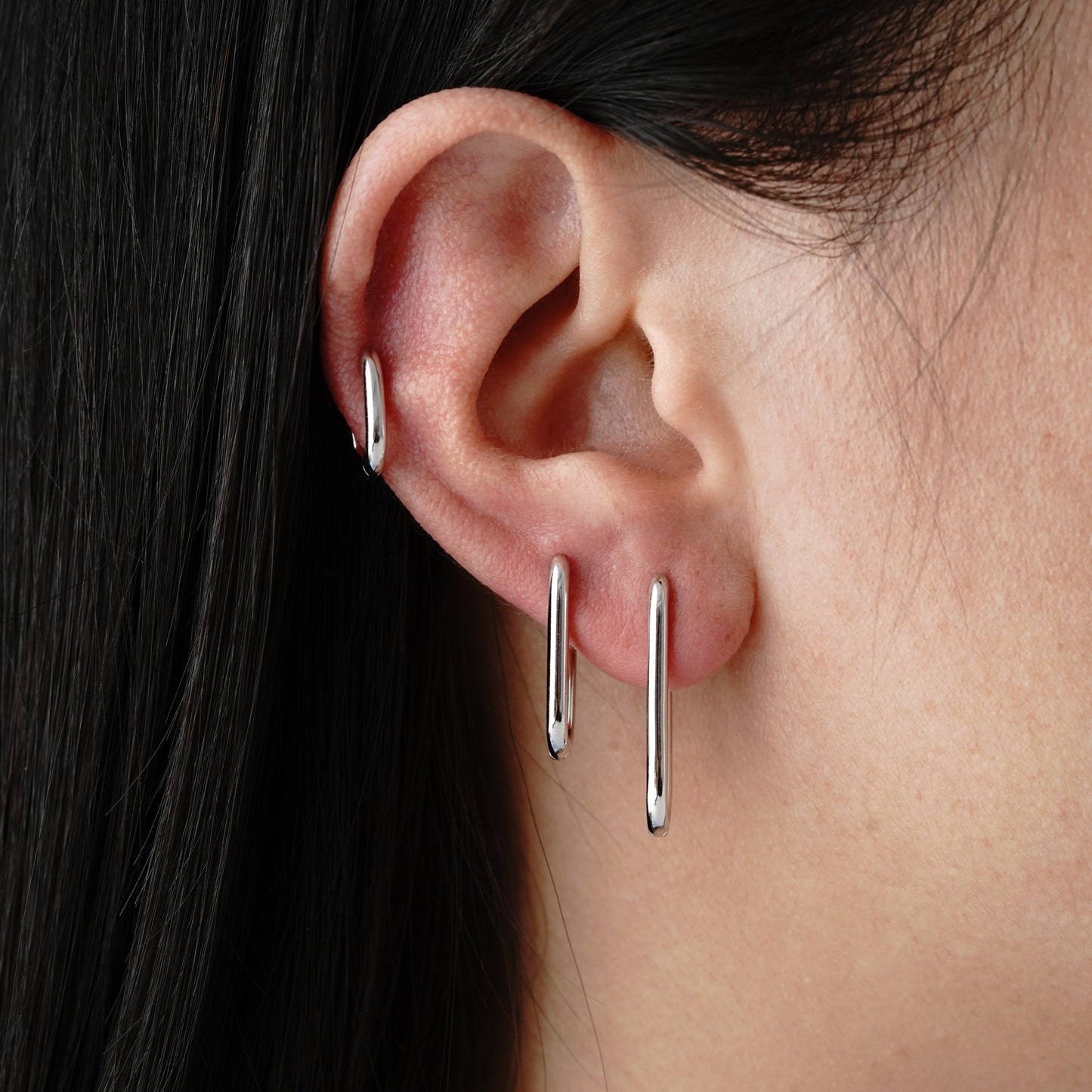 Clip Hoop Large - Argento