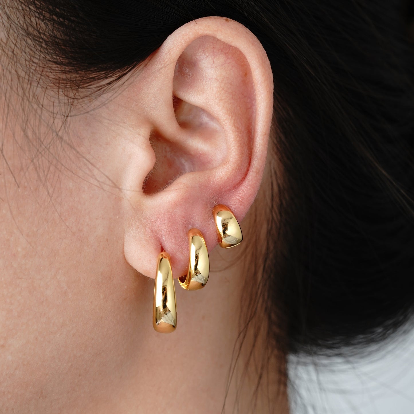 Bold Hoop Medium - Oro 18K