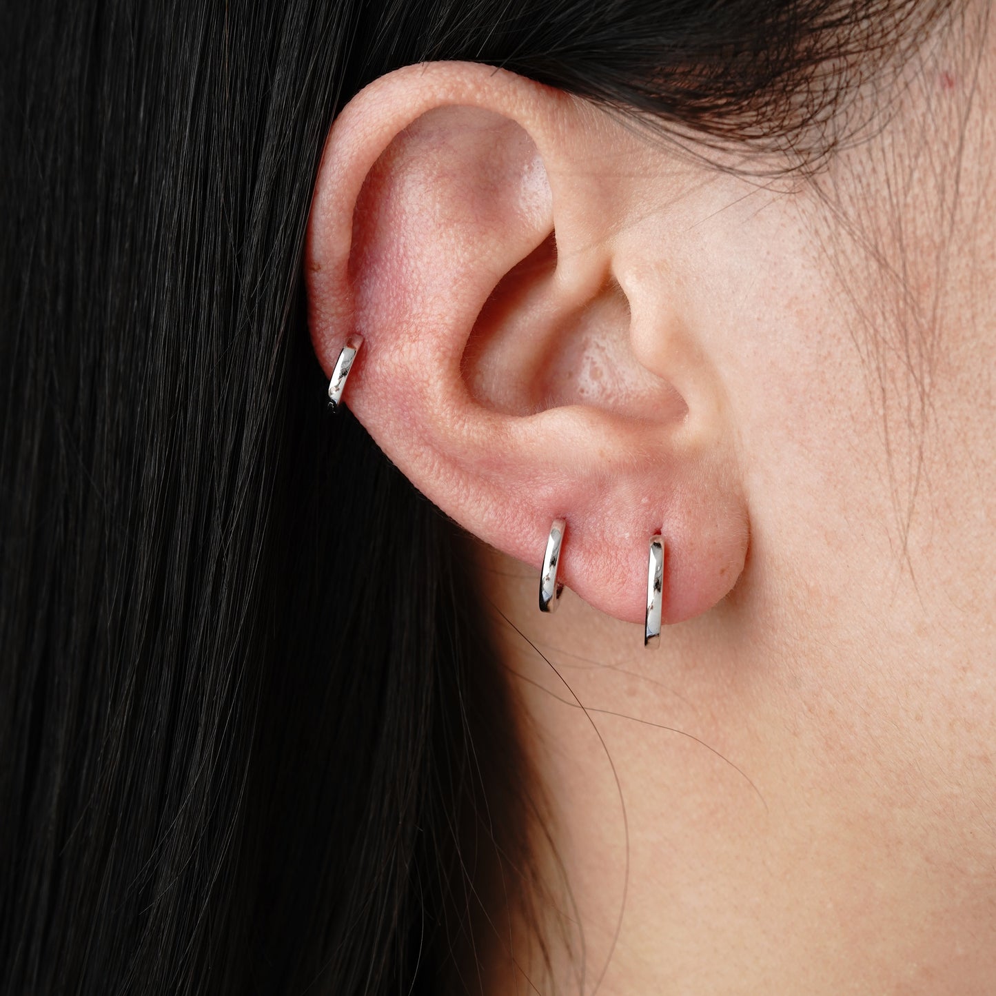 Flat Hoop Mini - Argento
