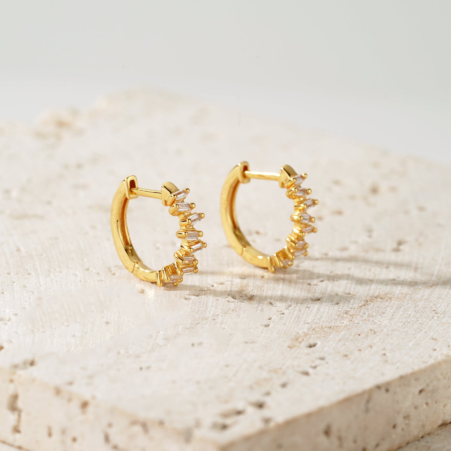 Crystal Hoop - Oro 18K