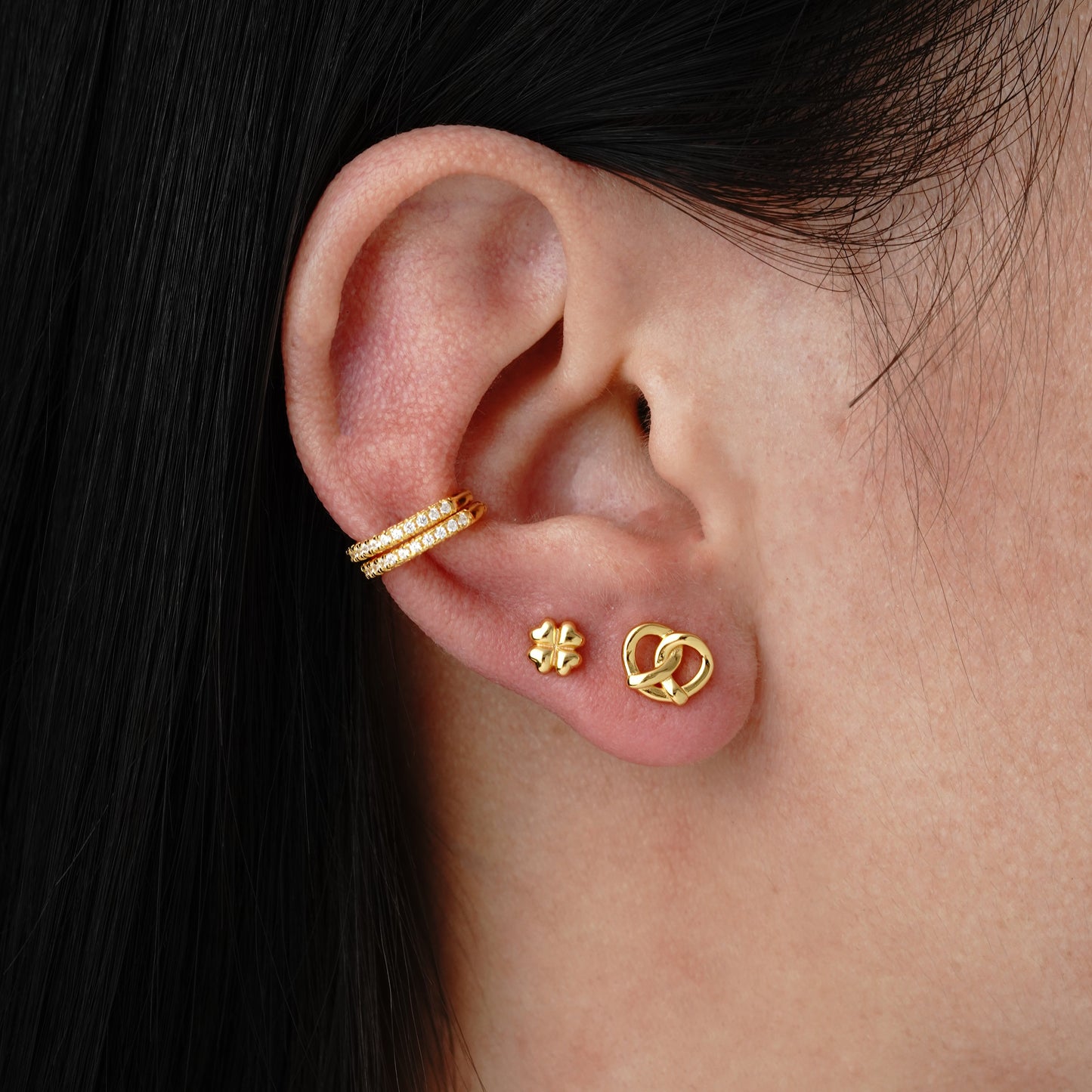 Clover Piercing - Argento Rodiato