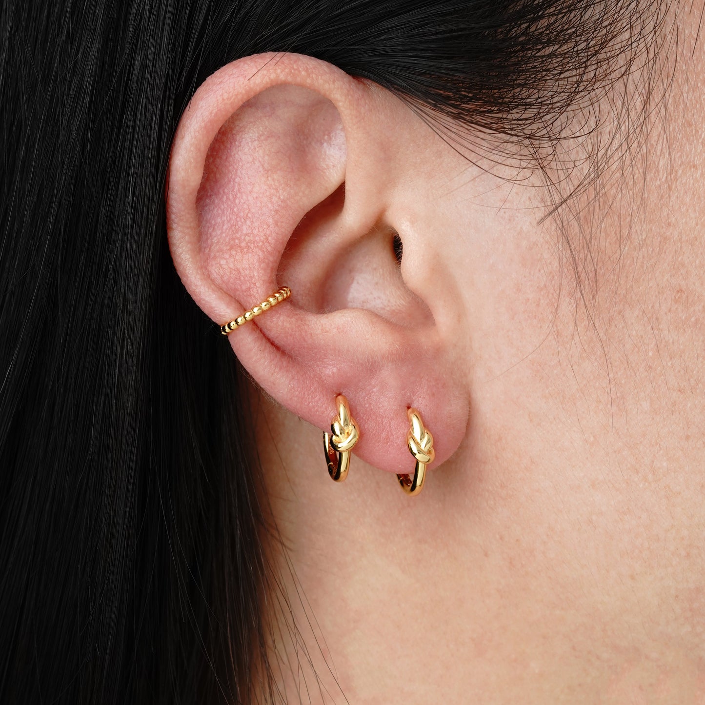 Knot Hoop - Argento