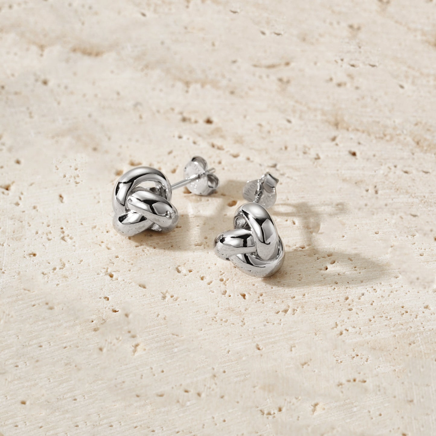 Knot Stud - Argento