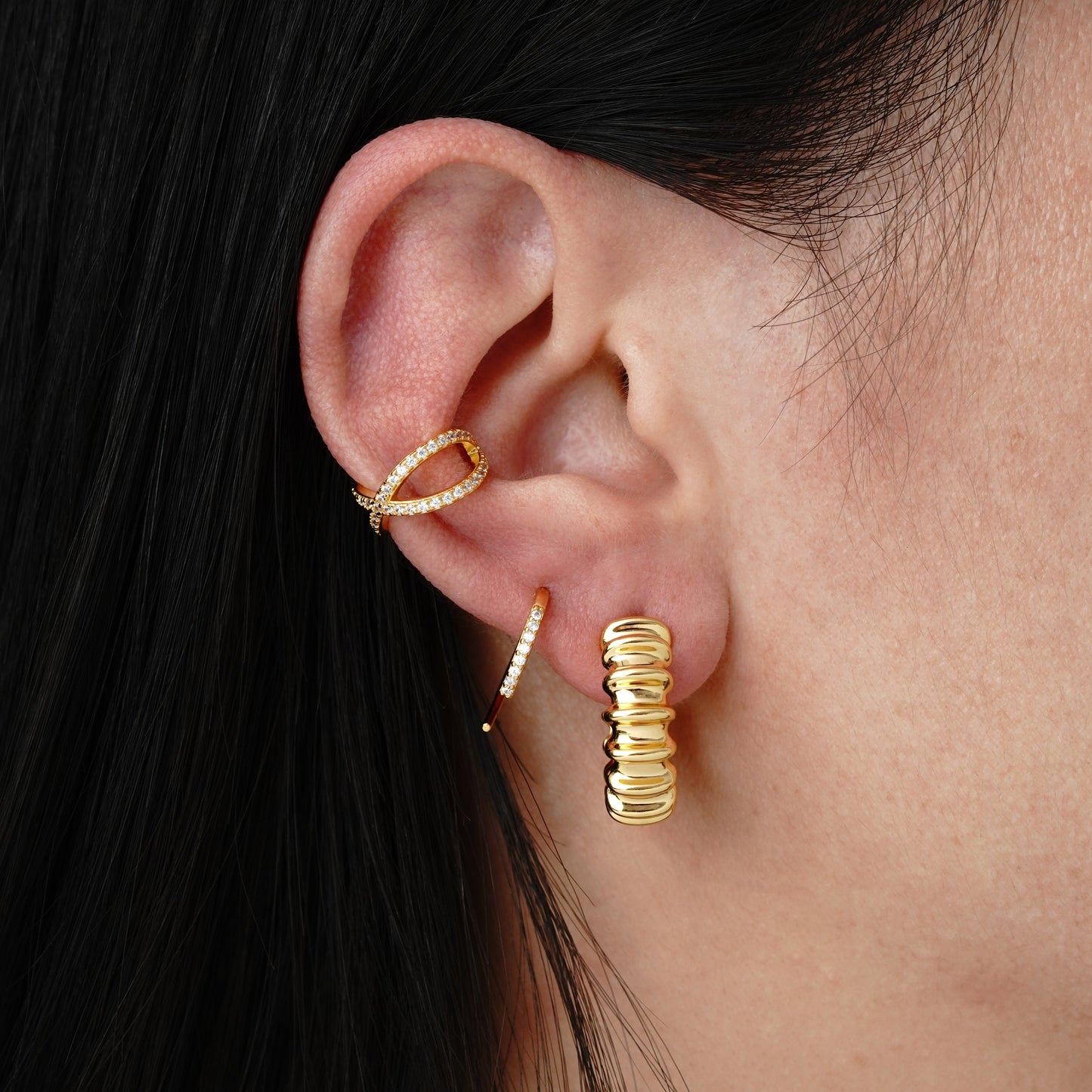 Bamboo Hoop - Oro 18K