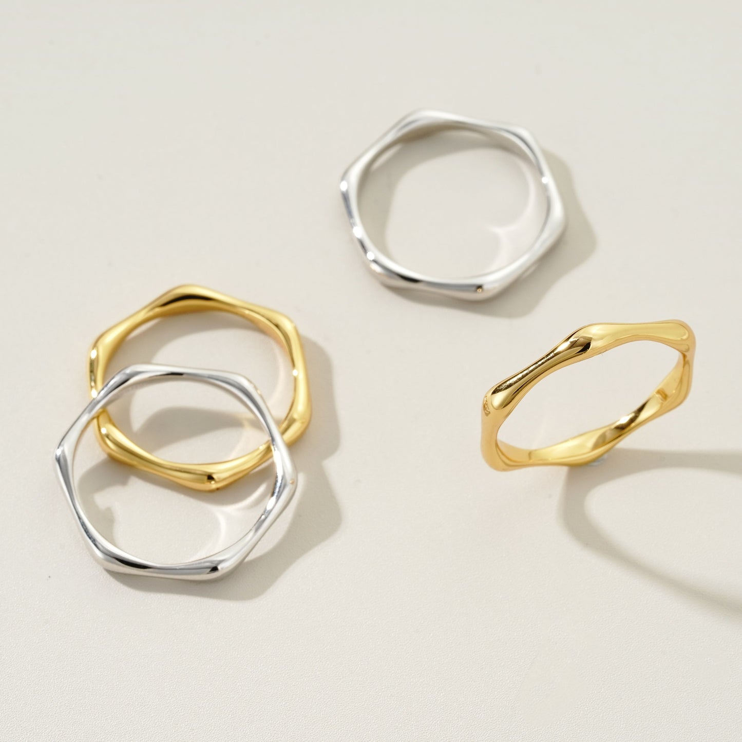 Anello Ondine - Argento Rodiato