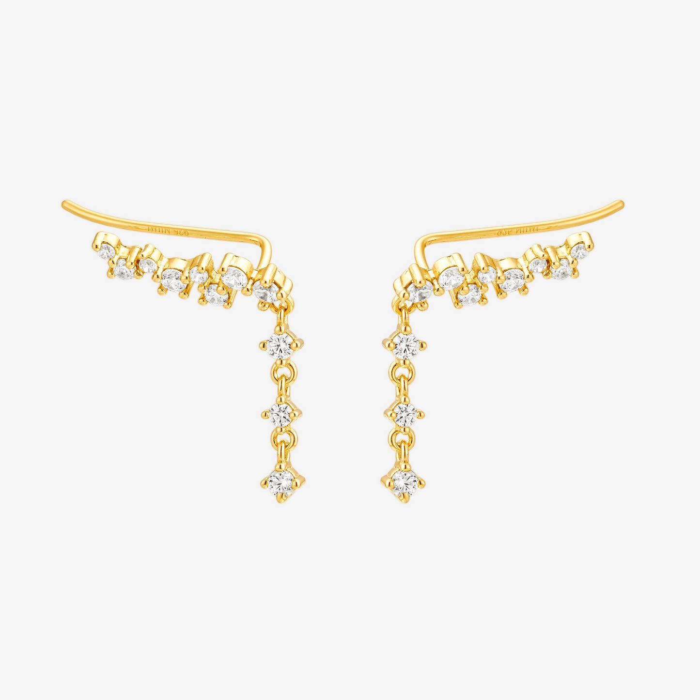 Starry Ear Climber - Oro 18K