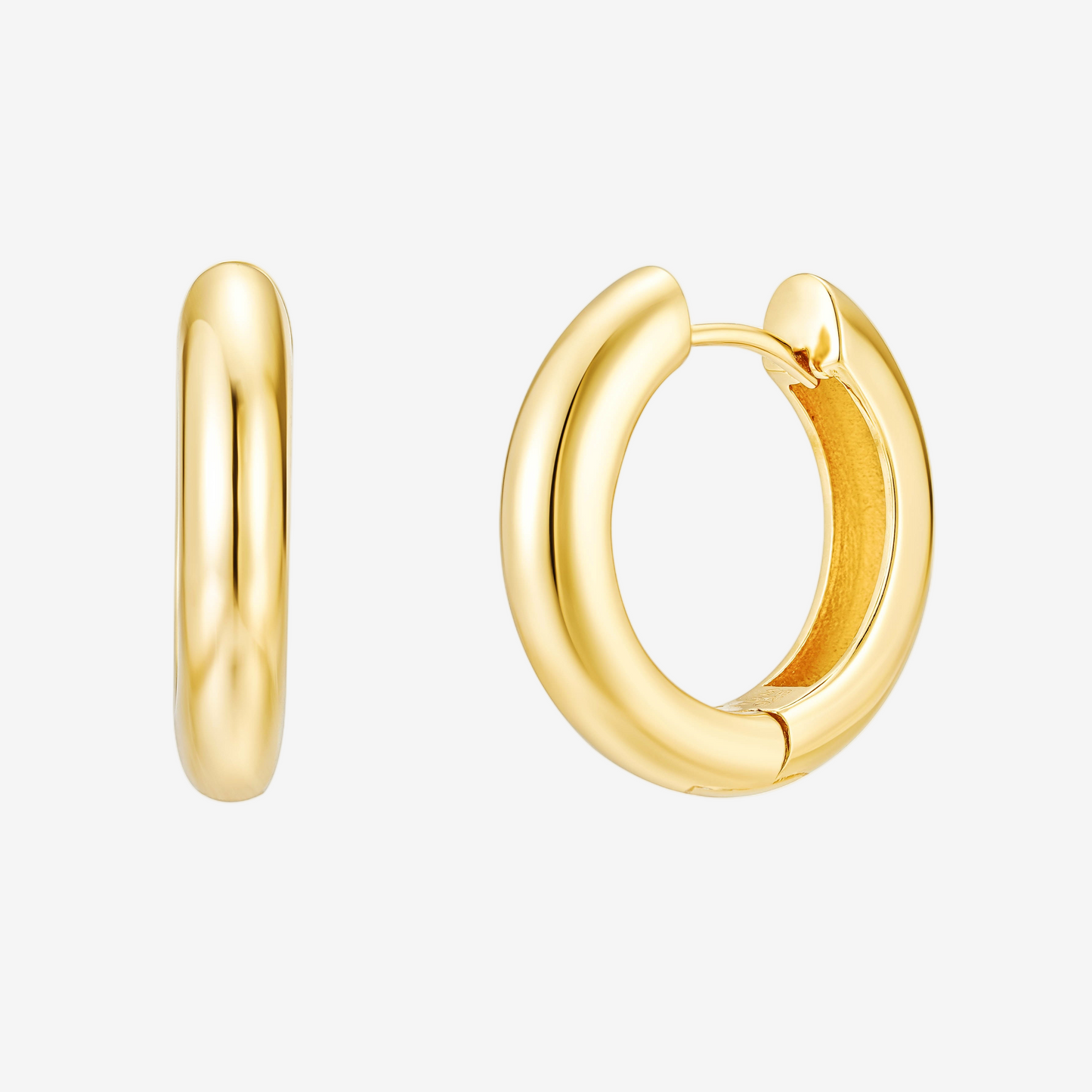 Tube Hoop Medium - Oro 18K