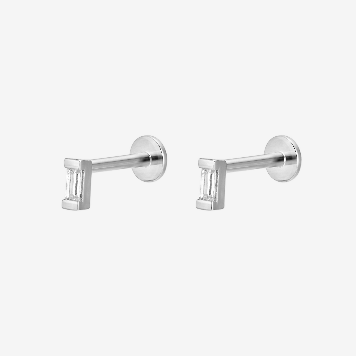 Baguette Piercing - Argento Rodiato