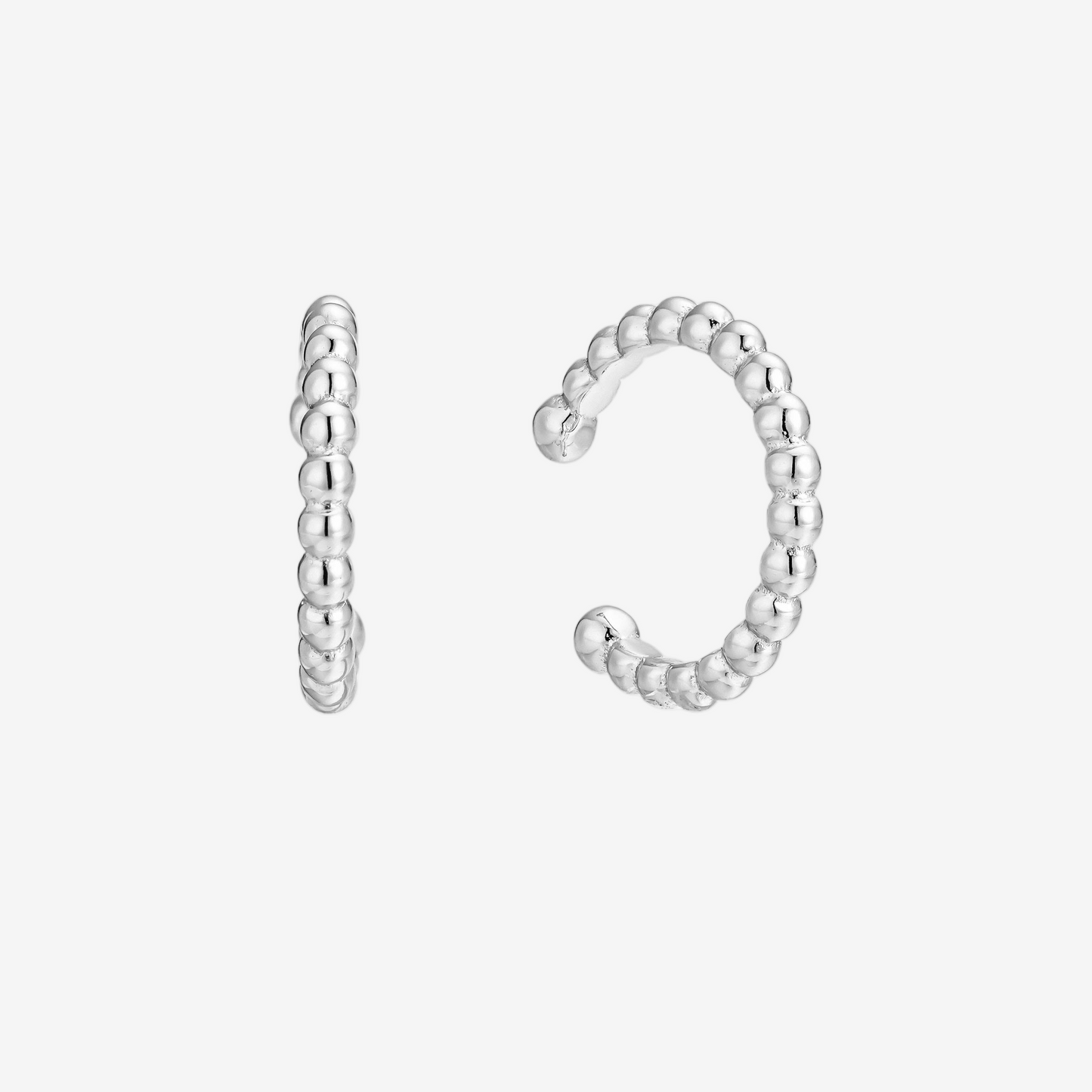 Beaded Earcuff - Argento Rodiato