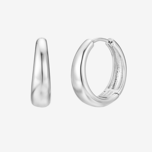 Bold Hoop Large - Argento Rodiato