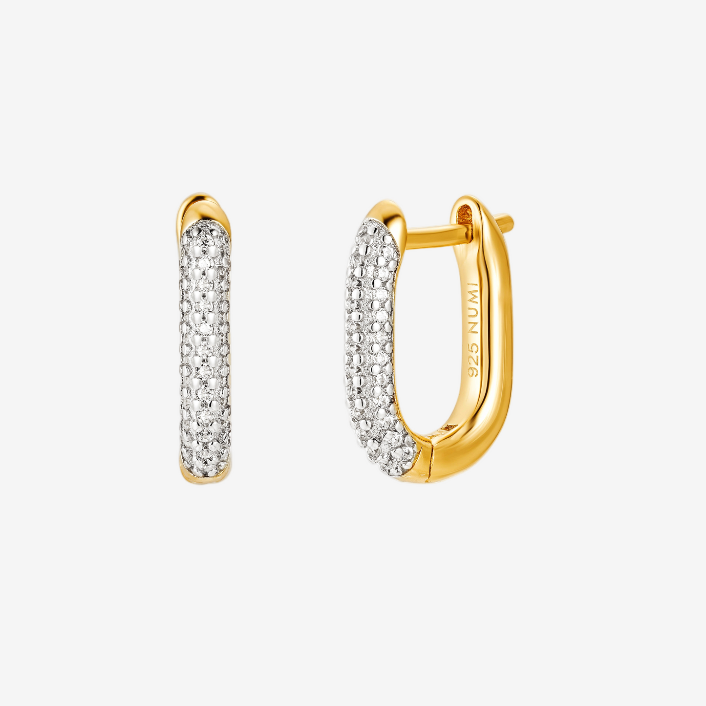 Clip Hoop Pavé Small - Oro 18K