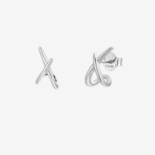 Cross Stud - Argento