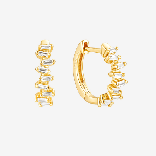 Crystal Hoop - Oro 18K
