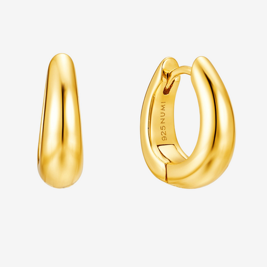 Drop Hoop Small - Oro 18K