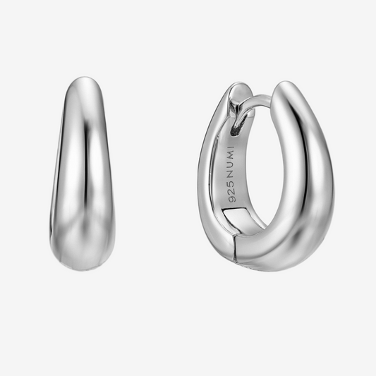Drop Hoop Small - Argento