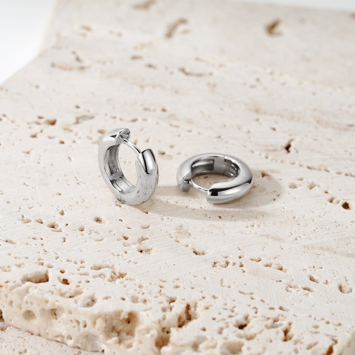 Tube Hoop Small - Argento