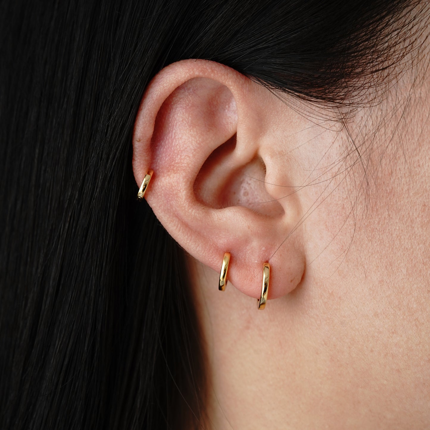 Flat Hoop Mini - Oro 18K