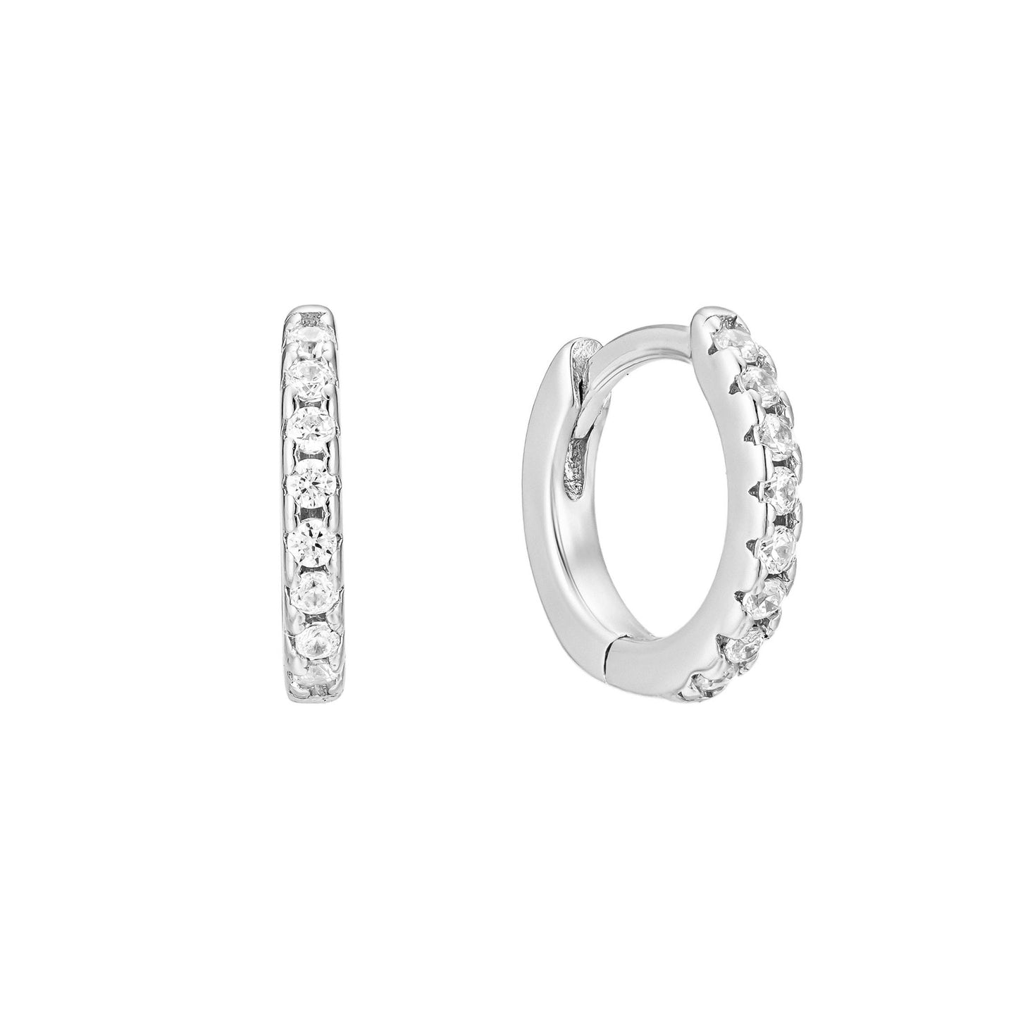 Flat Hoop Pavé Small