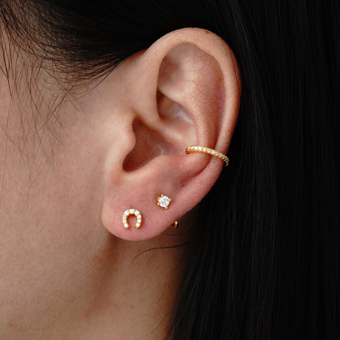 Luce Mini Huggie - Oro 18K