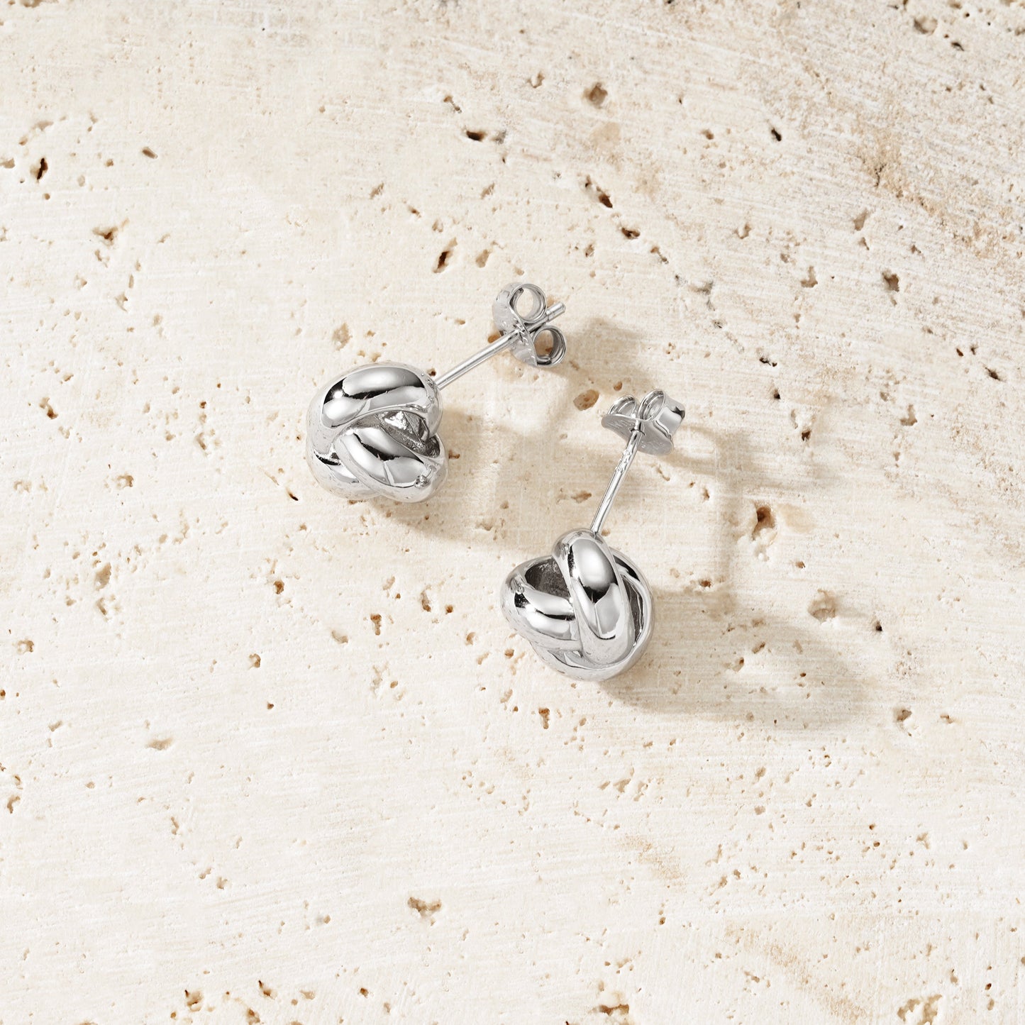 Knot Stud - Argento