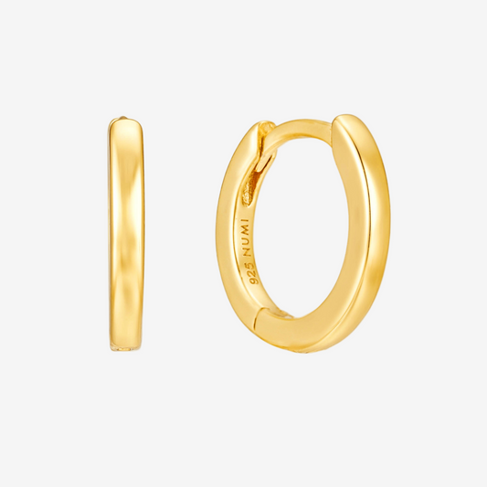 Flat Hoop Medium - Oro 18K