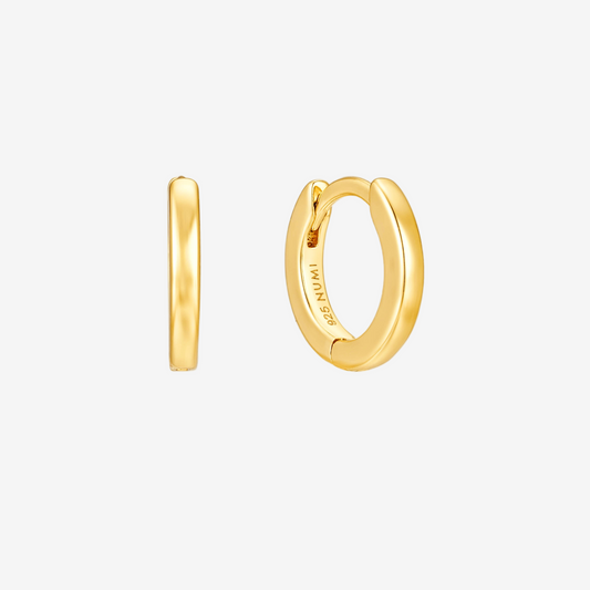 Flat Hoop Mini - Oro 18K