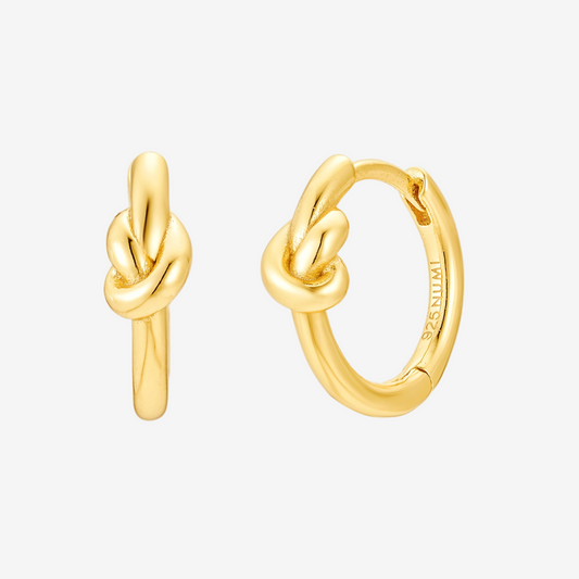 Knot Hoop - Oro 18K