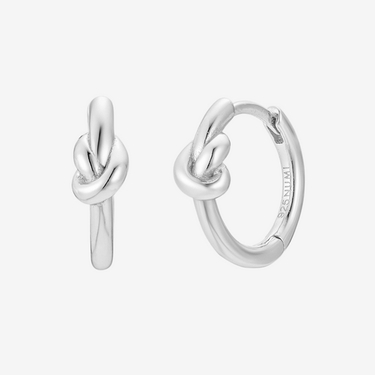 Knot Hoop - Argento