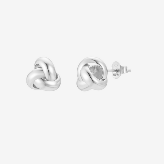 Knot Stud - Argento