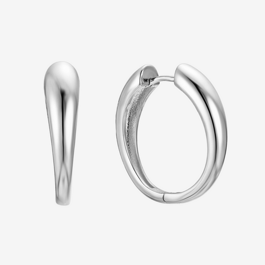 Luxe Hoop Large - Argento