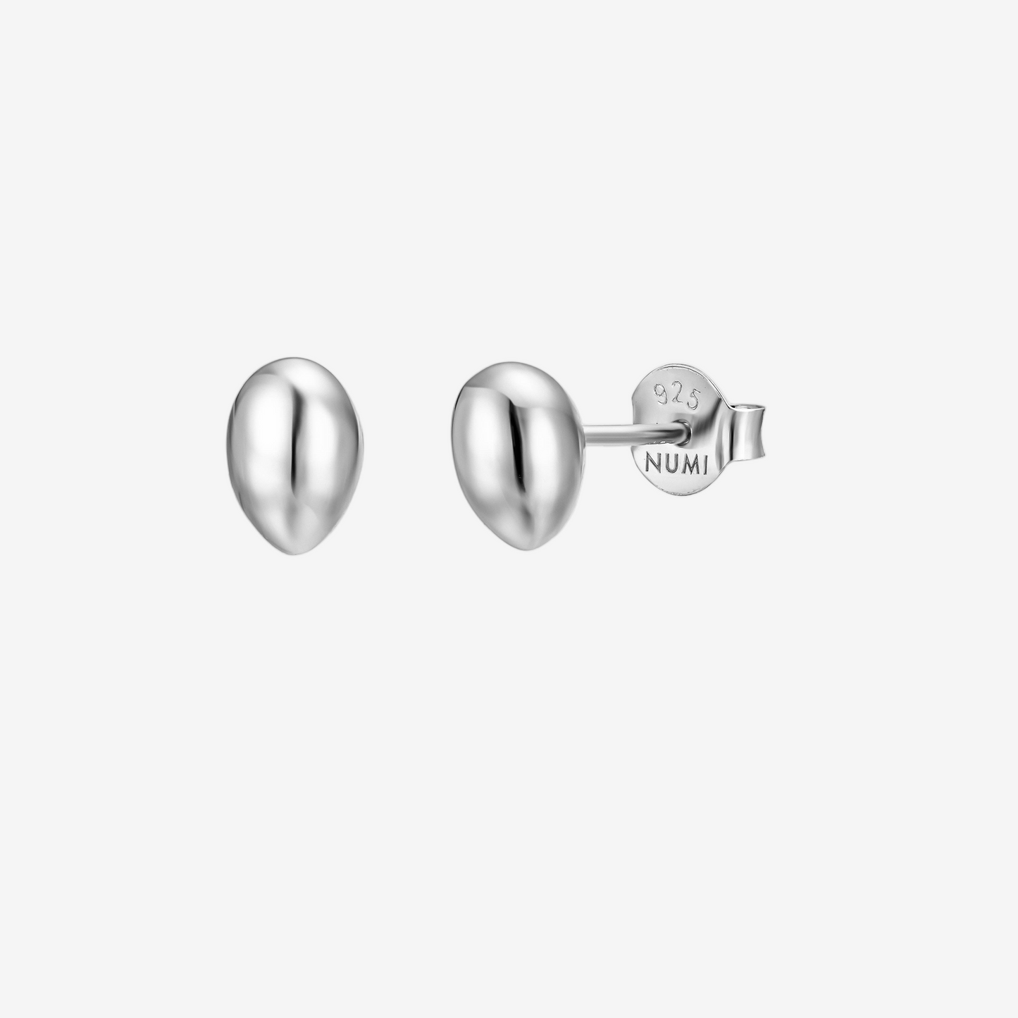 Oval Stud - Argento