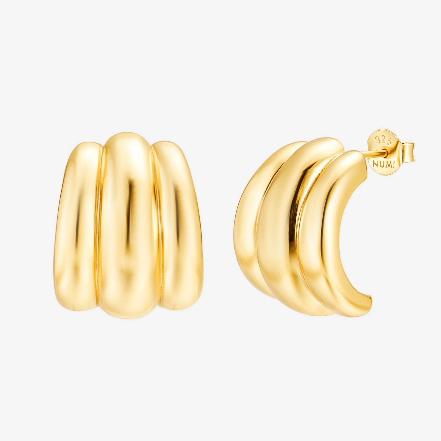Shell Huggie - Oro 18K