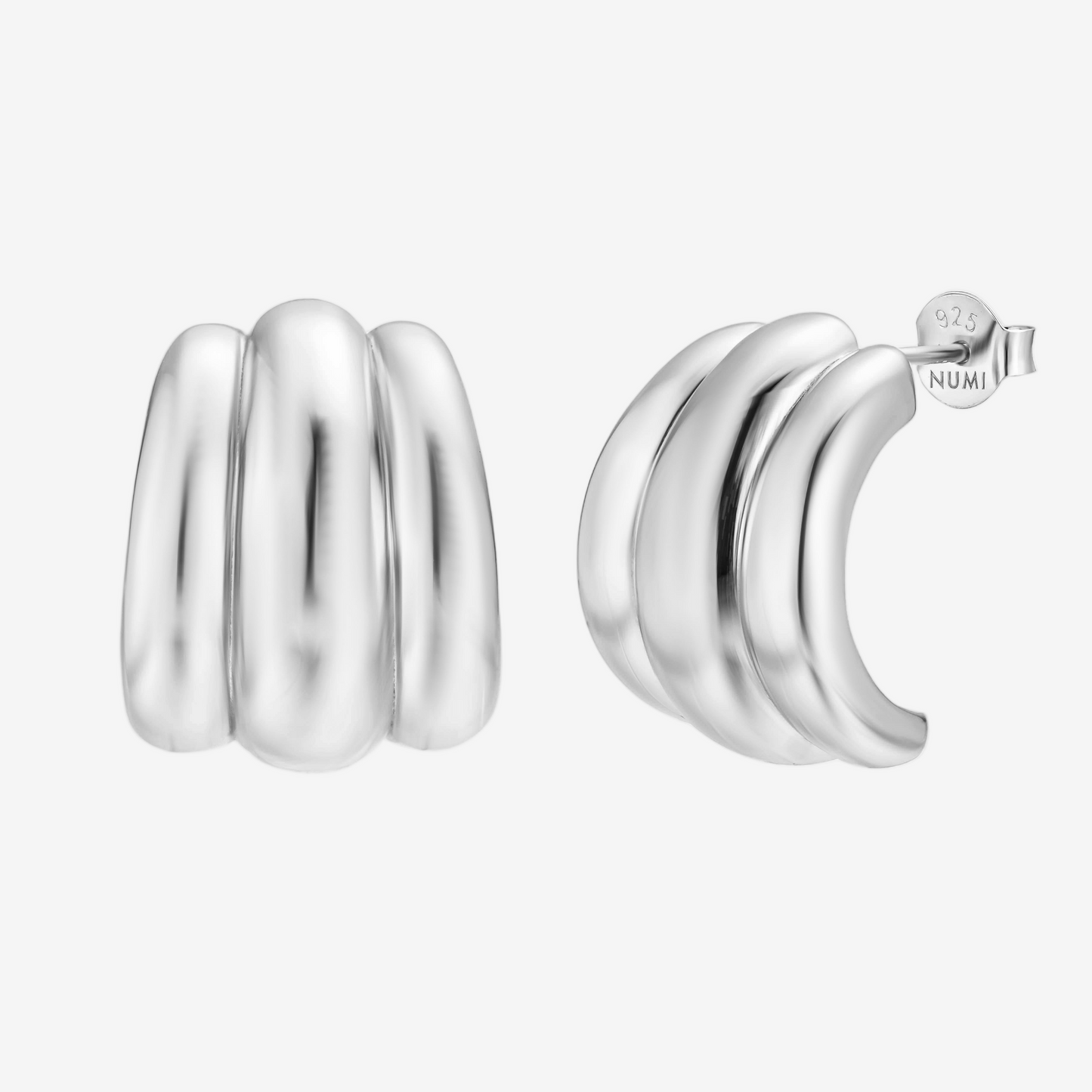 Shell Huggie - Argento Rodiato