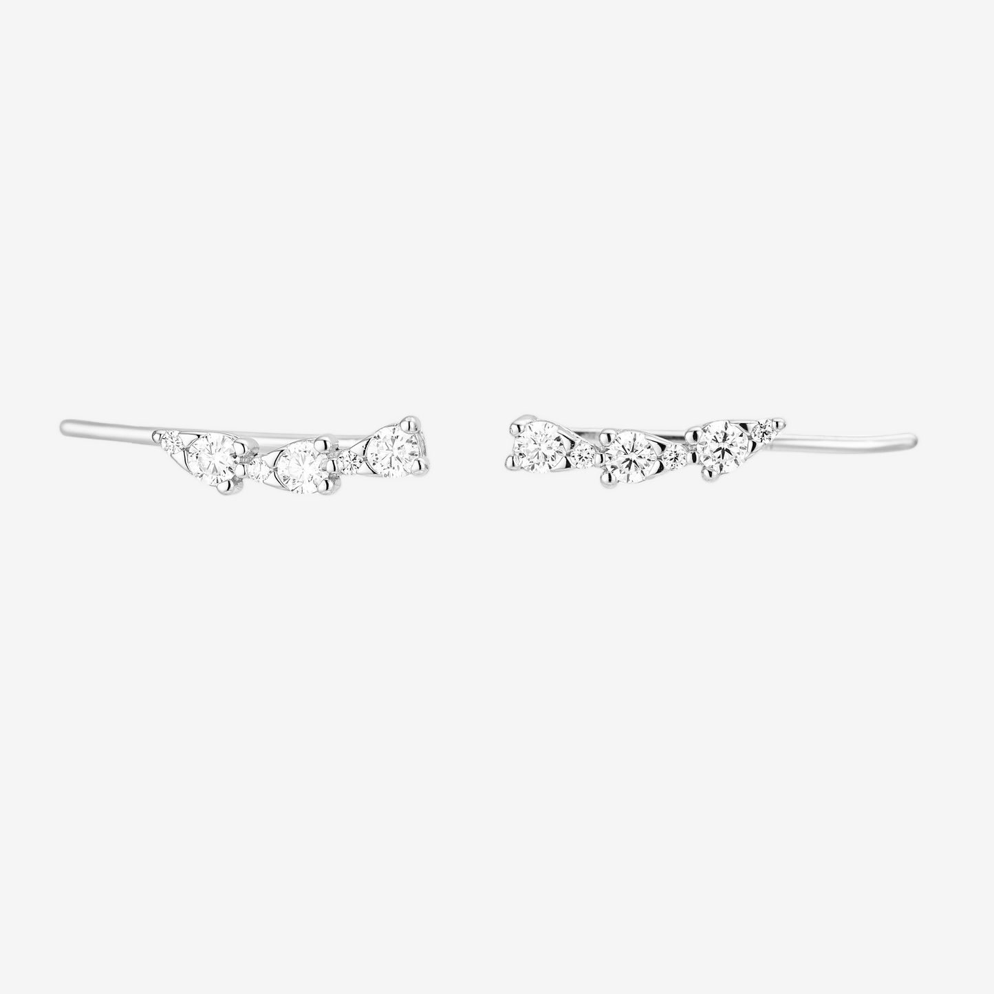 Sparkle Ear Climber - Argento