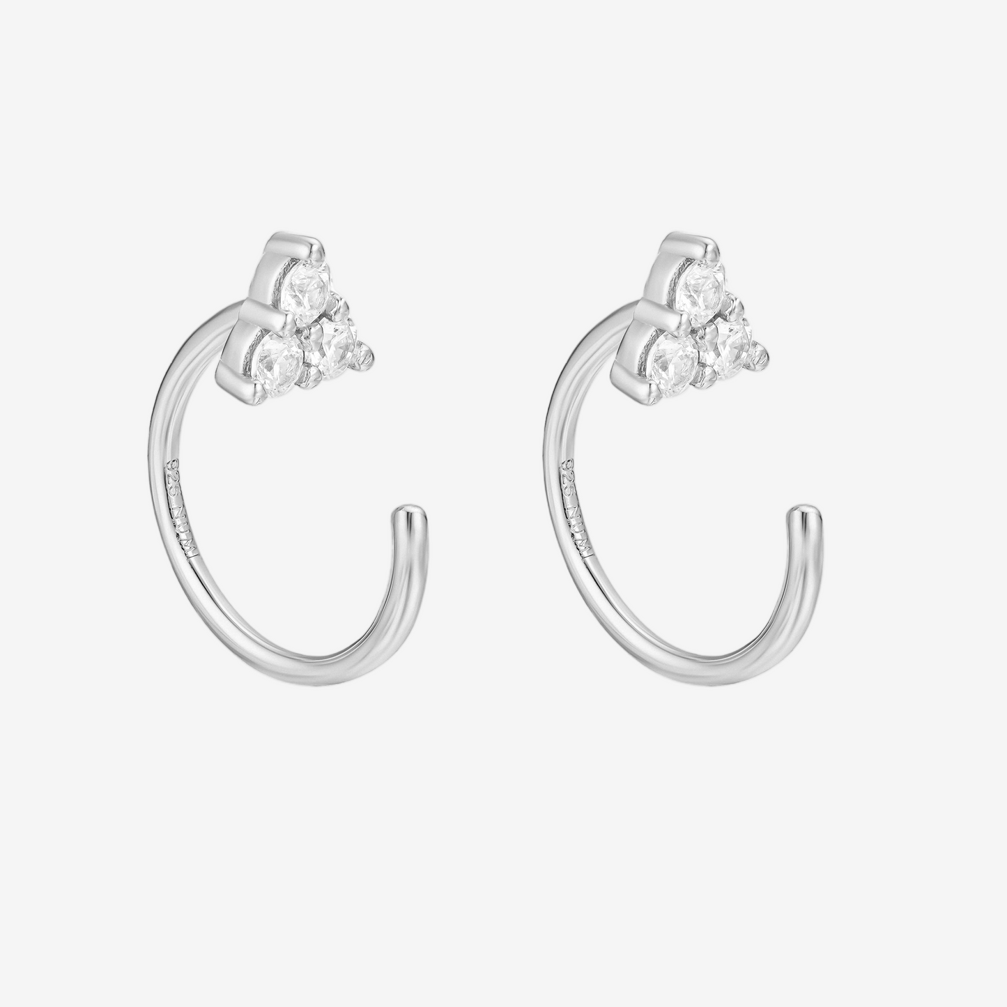 Sparkle Mini Huggie - Argento