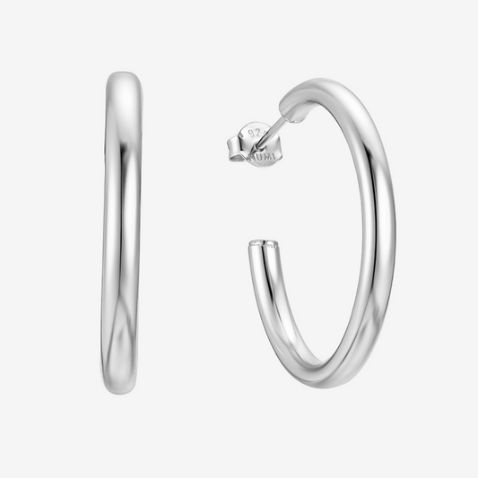 Thin Hoop Medium - Argento