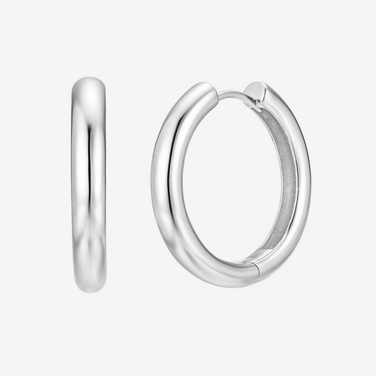 Tube Hoop Large - Argento